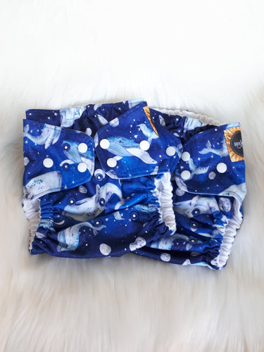Cosmic Whales PUL Cover - Small-Med & Large